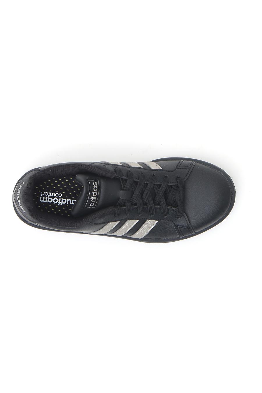Sneakers adidas Grand Court Nere Strisce Piombo