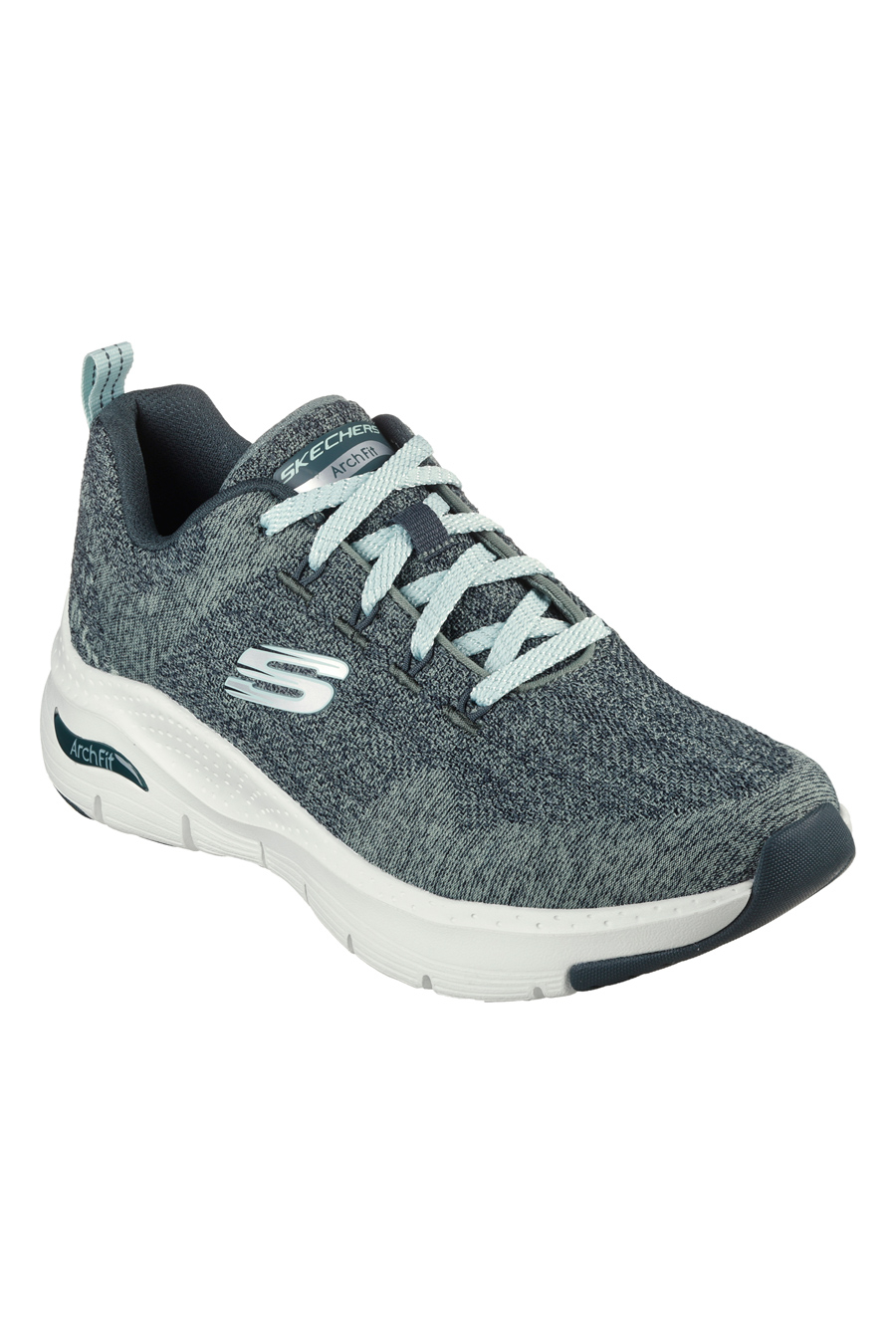 SKECHERS ARCH FIT COMFY WAVE SNEAKERS verde per donna