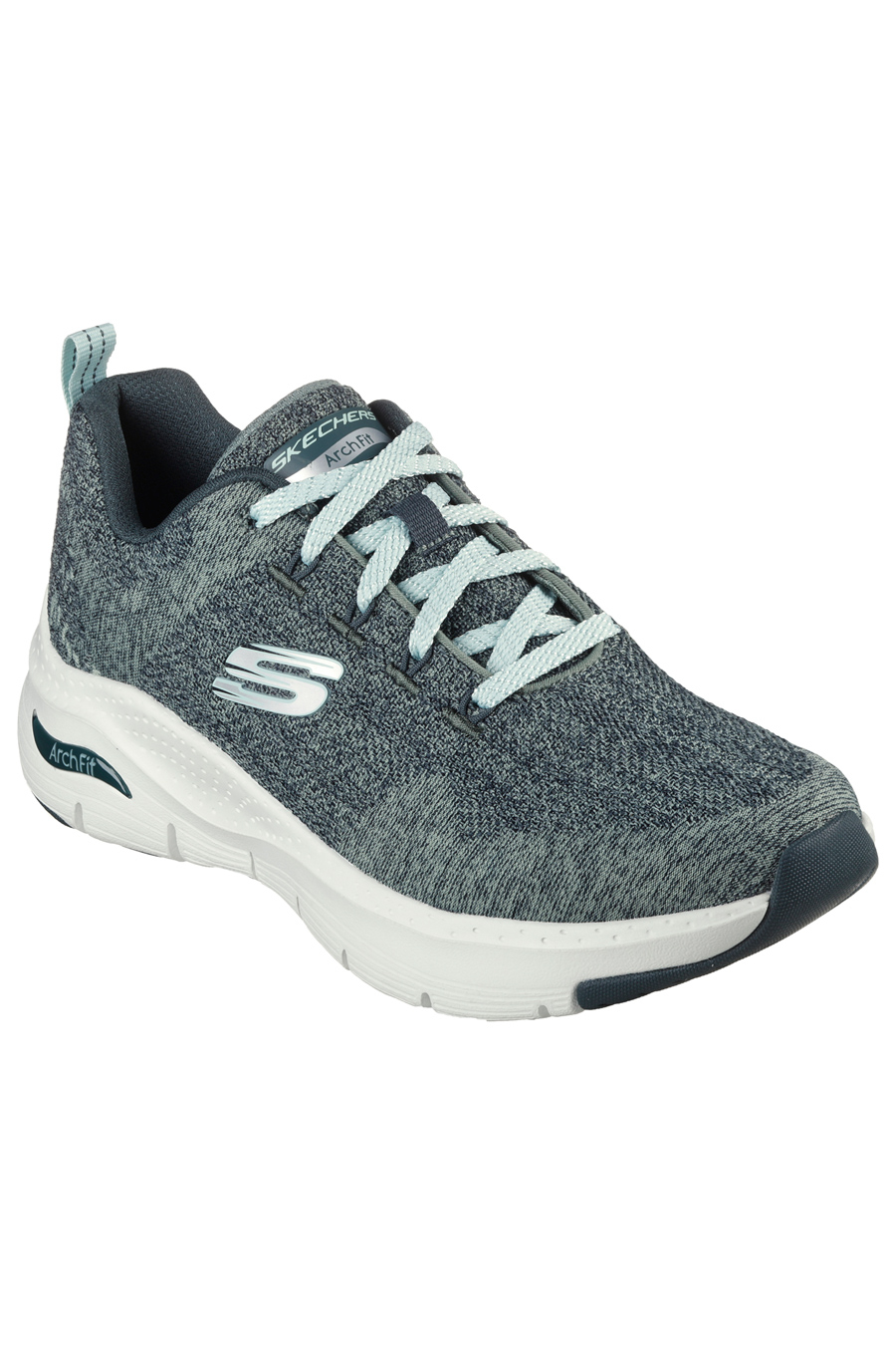SKECHERS ARCH FIT COMFY WAVE SNEAKERS verde per donna