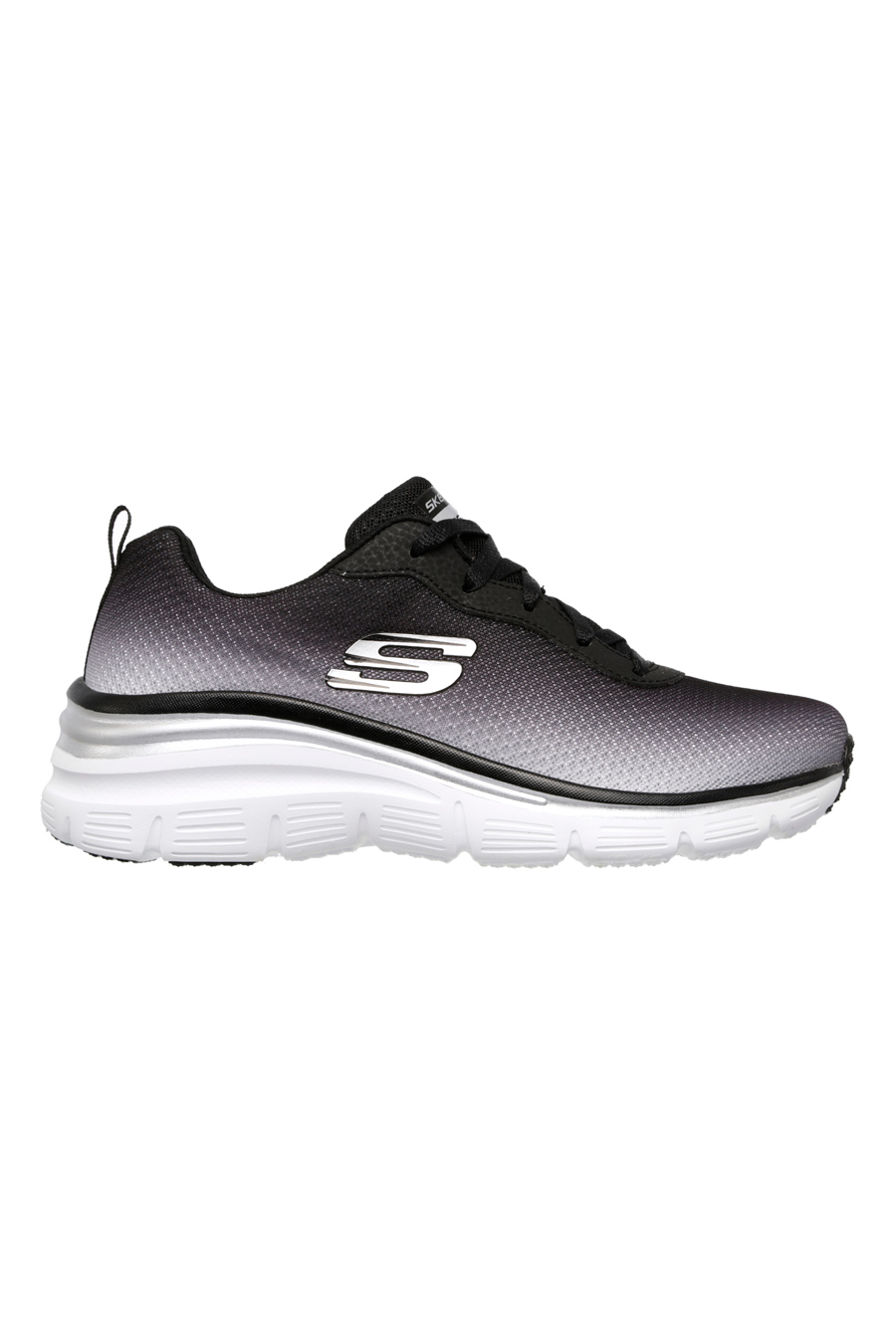 SKECHERS FASHION FIT-BUILD UP SNEAKERS nero per donna